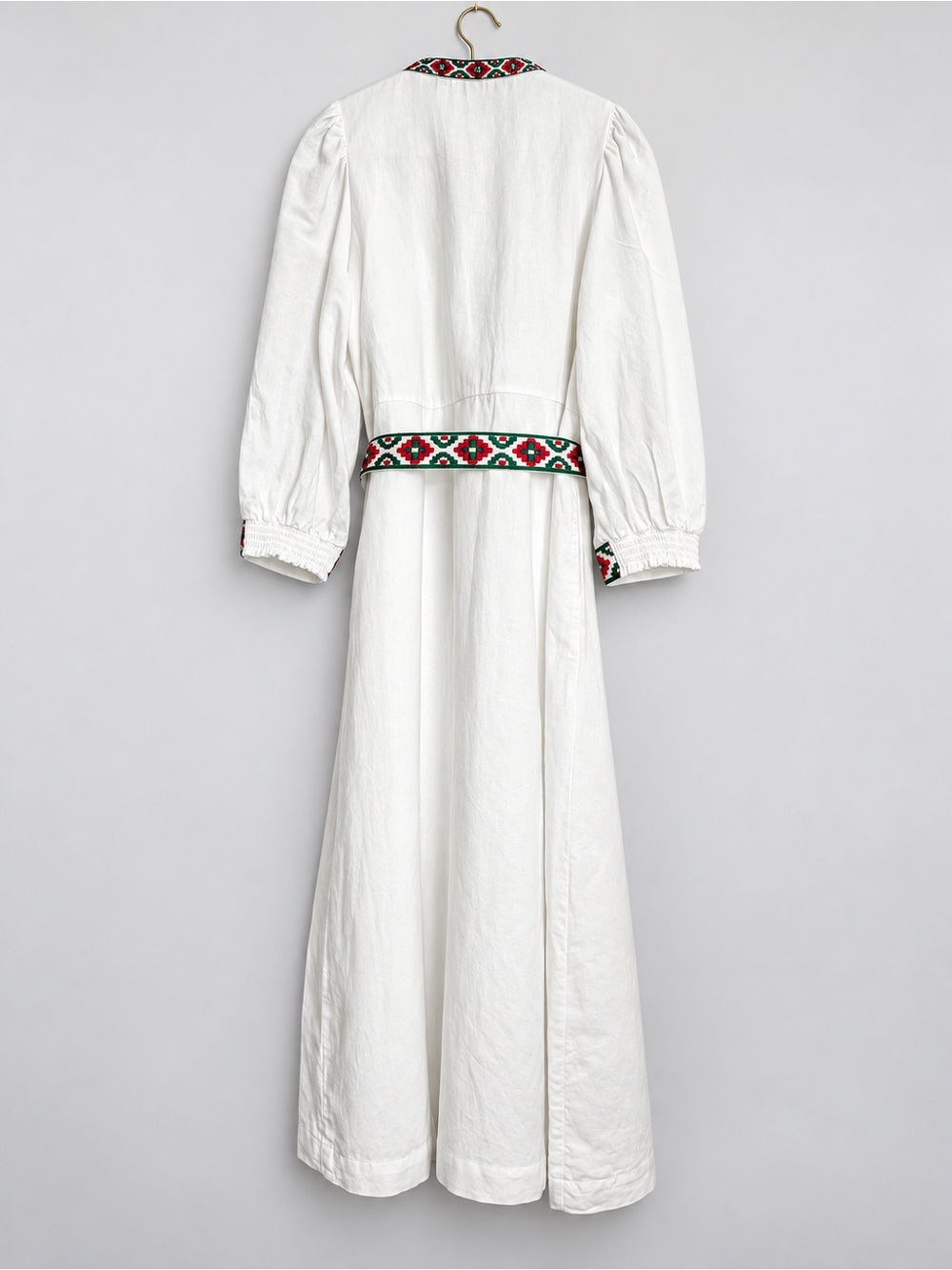 Boden Octavia Tiger Embroidery Linen Blend Maxi Dress Size 10 White - Picture 2 of 16